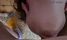 This teen 18+ amateur tries throatfucking for the first time, ending with a facial in homemade fun