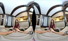 Nia Nacci wanks big black cock in POV