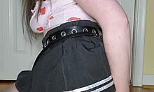 watch her moan with that foxtail buttplug in her ass