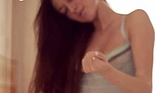 Watch this teen strip her lingerie