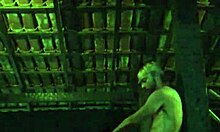 Black teen goes on her knees in submission for blowjob and titfuck