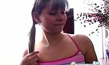 Sammy 18 Fingers Her Pussy To Orgasm Solo!