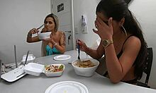 Izabela Pimenta, tattooed Latina teen, pauses between videos for endless ass fucking