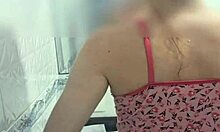 wife gets horny in shower and makes video for pussy lickers