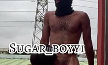 everyone was home so we snuck rooftop sex with big black cock