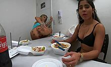 Izabela Pimenta, tattooed Latina teen, pauses between videos for endless ass fucking