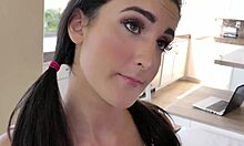 Sexy Brunette Babe Lyra Lockhart Sucks Cock Then Rides It Hard