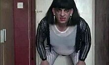 Sissy Crossdress Swallows Own Piss