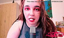 i watch a chubby teen redhead eating chips in asmr food show