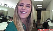 babe jerks hard dick in closeup, tattooed and clothed 😏