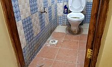 Twink's sweet ass stretched in toilet