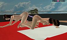 animated lesbian girls first adventures 😘