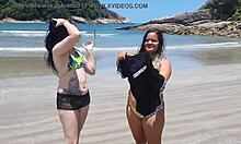 Paty Bum Bum And Girlfriend On Beach Vacation
