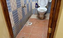 Twink's sweet ass stretched in toilet