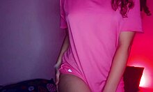 horny girlfriend shows her wet pussy on webcam