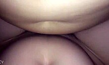 teen girlfriend riding hard in intense anal sex