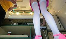 Boss Fixes Alice's Panties For Better Pussy View