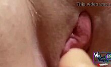 Nympho friend explores toys