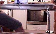 Amateur homemade quick dinner prep with wife and friends