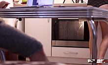 Amateur homemade quick dinner prep with wife and friends