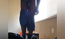 Euros showcases his 9-inch monster cock during lunch break.