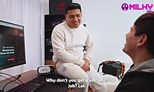 big ass woman craves sex in virtual threesome game