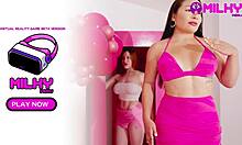 big ass woman craves sex in virtual threesome game