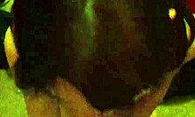 Skinny Brunette Deepthroats Cock Hard!