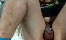 Gay couple explores BDSM play with toys and chastity