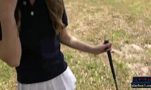 Tiny amateurs hang out with boyfriend at home