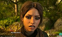 The young entrepreneur roleplays with her perky tits and nipples on display.