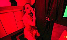 Crystal Rush Sucks Teddy Tarantino's Cock in POV Backstage Cumshot