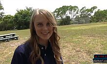 Tiny amateurs hang out with boyfriend at home