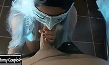 Latina rides cowgirl, craving cum on big tits.