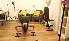 Blonde MILF Blows Nemo Brown's Cock In Gym Debut!