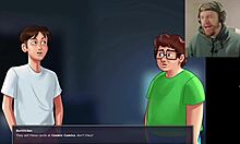 Starting drama with my chemistry teacher in uncensored Summertime Saga.