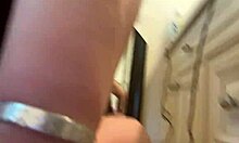 Blonde milf rides monster cock on fuck chair, squirting with big ass