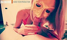 blond skinny teen 18+ performs intense deepthroat blowjobs part 4