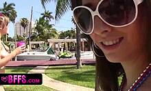 Patriotic Teen 18+ Spunked at Wild Outdoor Party