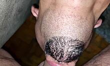 blonde amateur deepthroats thick cock and cums hard