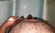 Naked Guy Showing Off In Shower