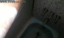 Naked Guy Showing Off In Shower