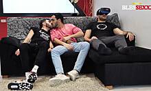 Friends Enjoy Bareback Fun With Magic Javi Douglas Smith Marcus Rush