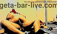 Redhead couple engages in intense fucking and riding in anime hentai style with flaka.