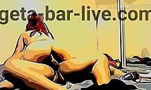 Redhead couple engages in intense fucking and riding in anime hentai style with flaka.