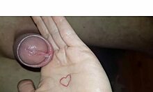 Hey, this blonde milf wife collects cum with her hands and mouth