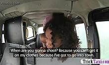 big boobs ebony amateur gets pounded by fake driver outdoors with monster cock