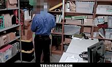 Skinny Redhead Shoplifter Strip Searched And Fucked By Guard After Deal - Pepper Hart