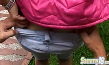 hey, petite teen sammy gets her pussy fucked hard after sucking cock 😈💦