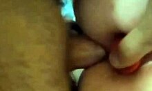 Homemade couple fucks her bound ass with jewel toy